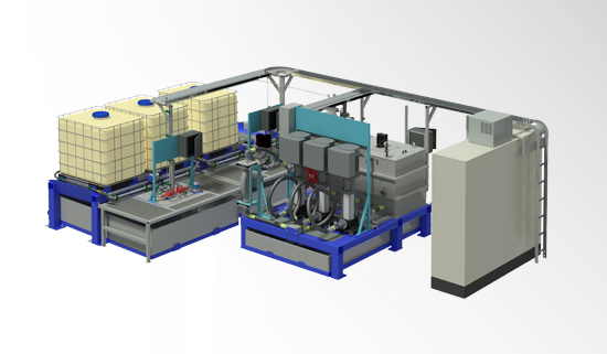 Central lubricant mixing and supply systems